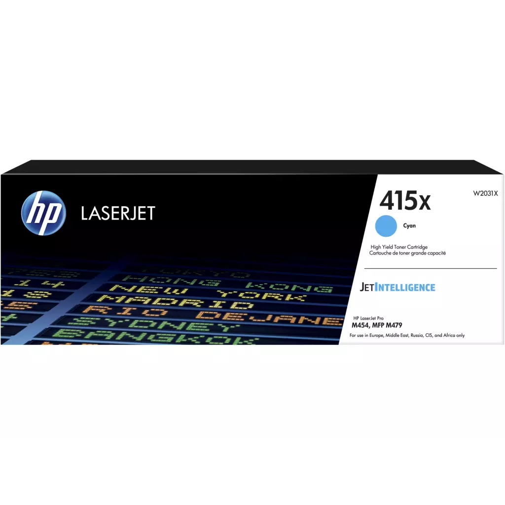 Obrázek produktu HP 415X Cyan LaserJet Toner Cartridge, W2031X