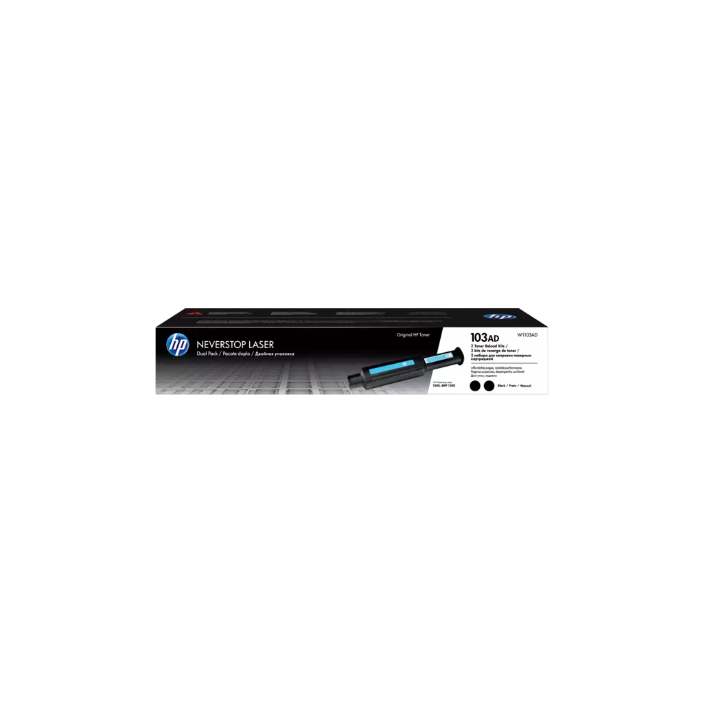 Obrázek produktu HP 103AD Black Neverst. Laser, dvojbalení, W1103AD