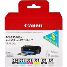 obrázek produktu Canon PGI-550 + CLI-551 C/M/Y/BK/GY  Multi pack