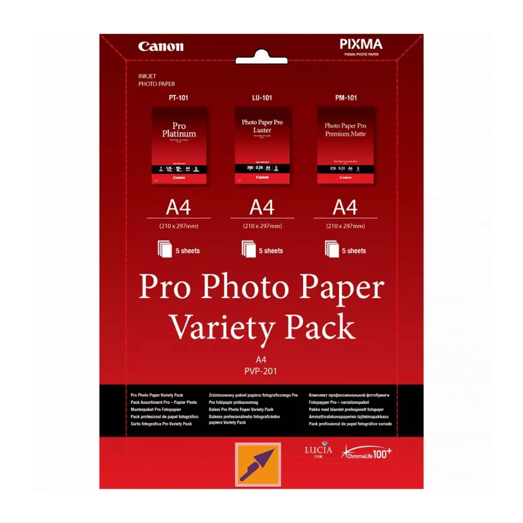 Obrázek produktu Canon PVP-201 PRO, A4 fotopapír Variety Pack
