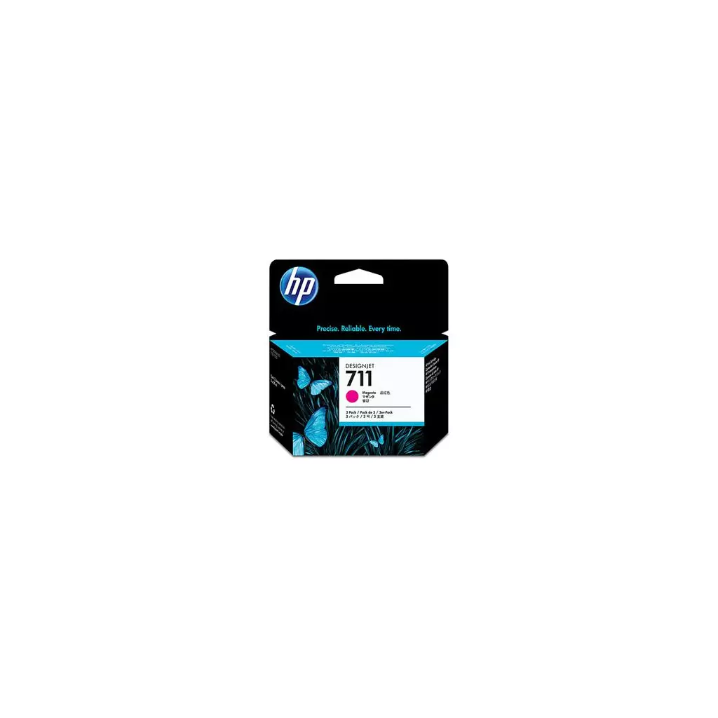 Obrázek produktu HP no 711 - purpurová ink. kazeta - 3pack, CZ135A
