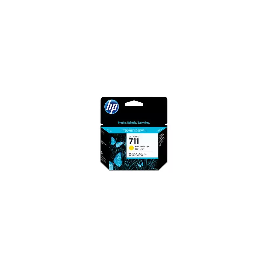 Obrázek produktu HP no 711 - žlutá ink. kazeta - 3 pack, CZ136A