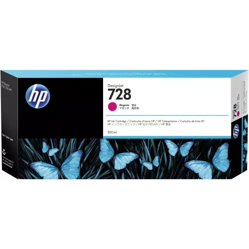 obrázek produktu HP no 728 300-ml purpurová ink. kazeta