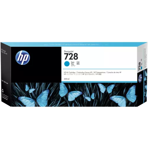 obrázek produktu HP no 728 300-ml azurová ink. kazeta