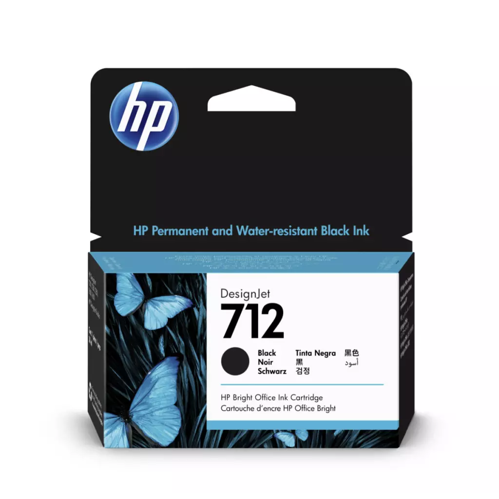 Obrázek produktu HP 712 Inkoustová náplň černá (38ml), 3ED70A