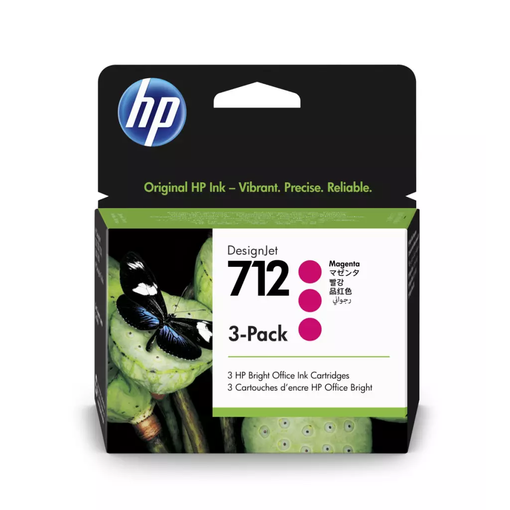Obrázek produktu HP 712 Ink. náplň purpurová, trojbalení, 3ED78A