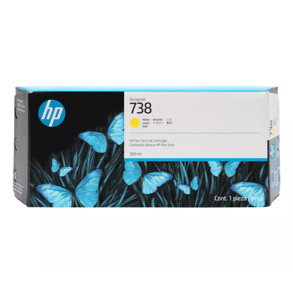 Obrázek produktu HP 738 žlutá inkoustová kazeta (300ml), 676M8A