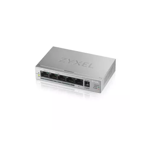 obrázek produktu Zyxel GS1005-HP, 5 Port Gigabit PoE+ unmanaged desktop Switch, 4 x PoE, 60 Watt