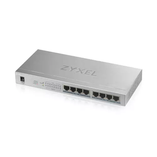 obrázek produktu Zyxel GS1008-HP, 8 Port Gigabit PoE+ unmanaged desktop Switch, 8 x PoE, 60 Watt