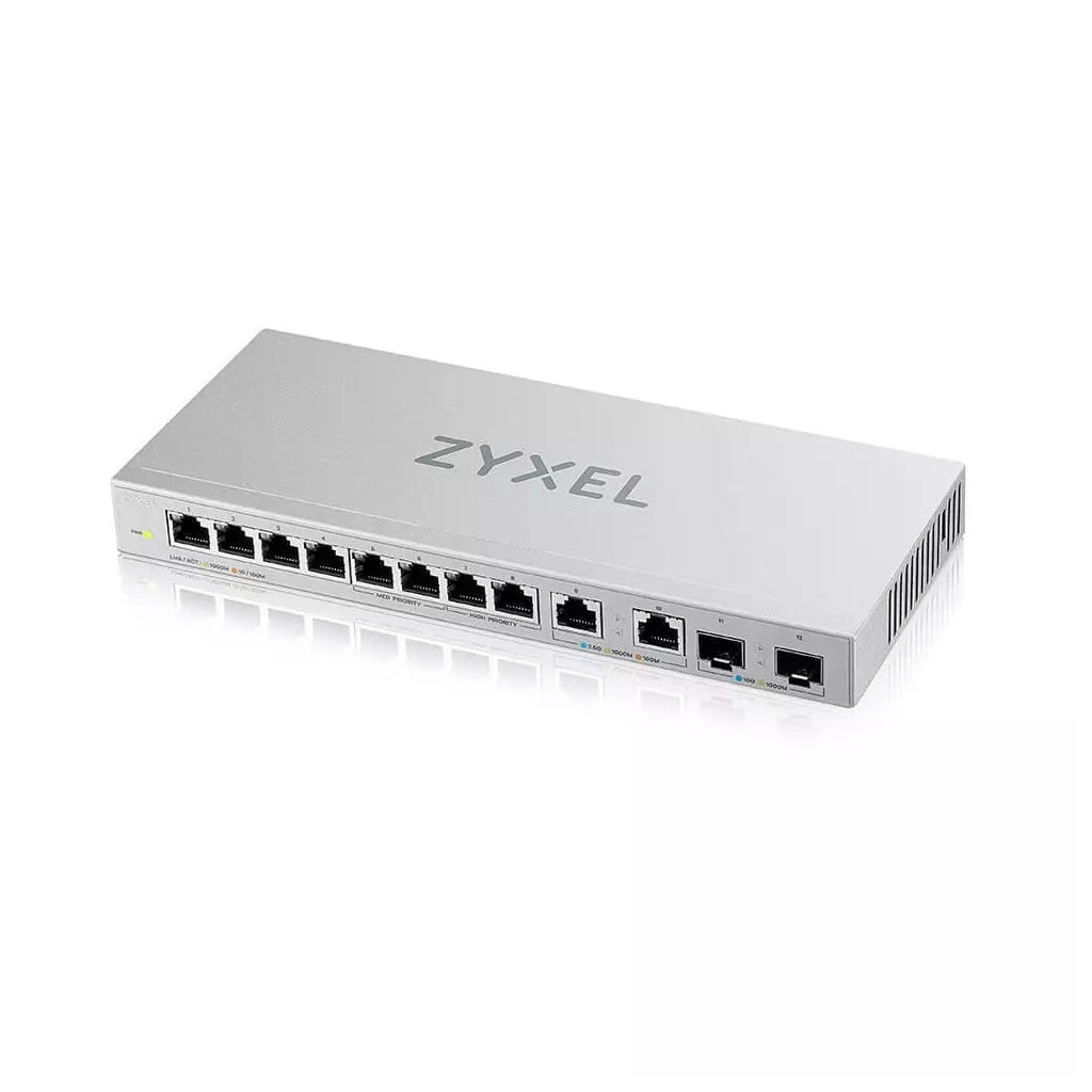 Obrázek produktu Zyxel XGS1010-12 v2, 12-Port Gigabit Unmanaged Switch with 8-Port 1G + 2-Port 2.5G + 2-Port SFP+