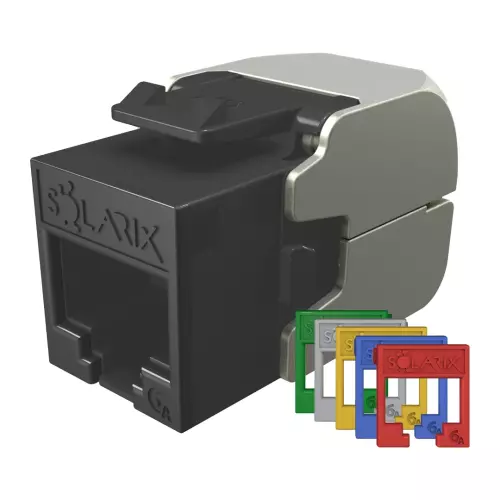 obrázek produktu 10G keystone Solarix CAT6A UTP RJ45 RAL FIT černý