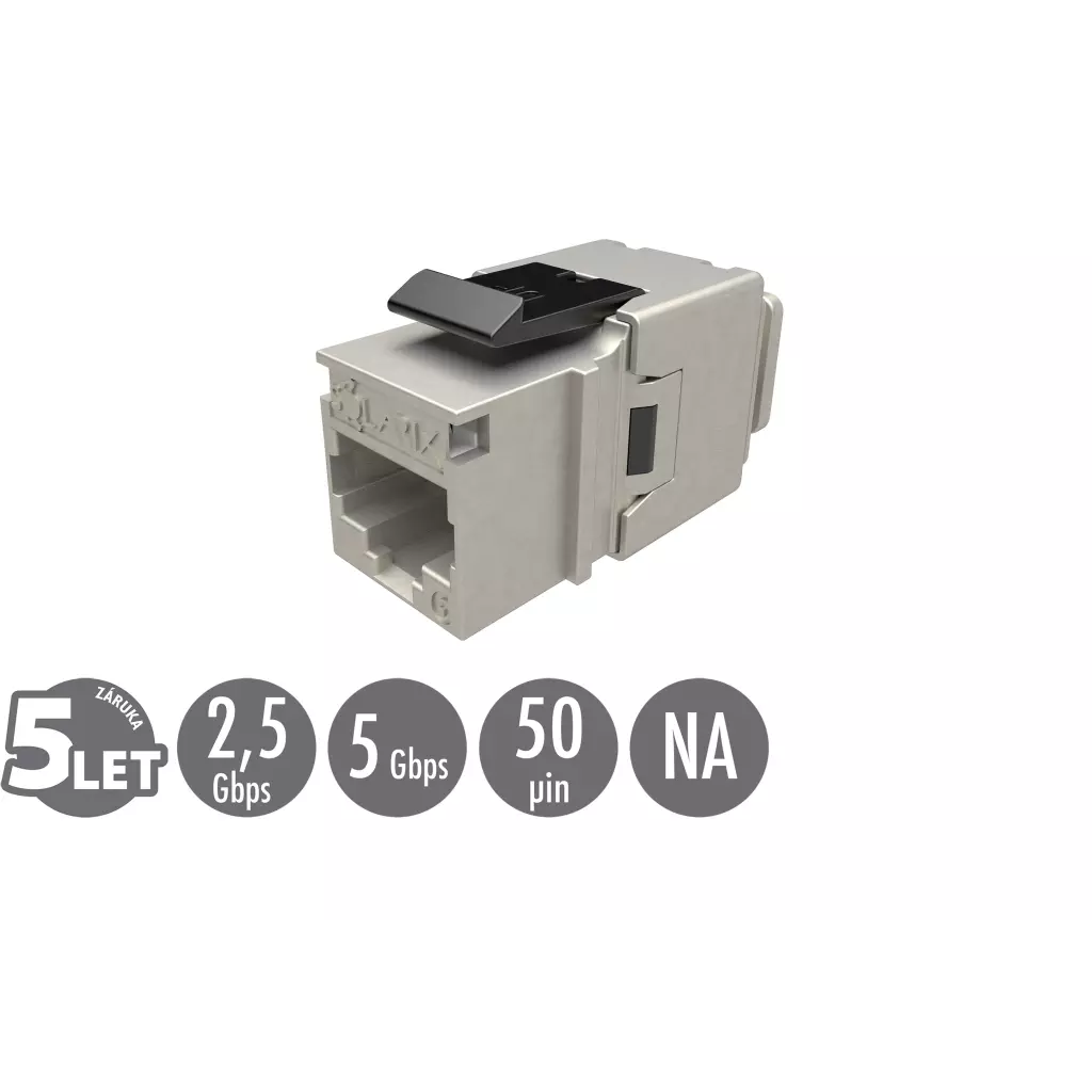 Obrázek produktu Rychlozařezávací keystone Solarix CAT6 STP SXKJ-6-STP-BK-NA
