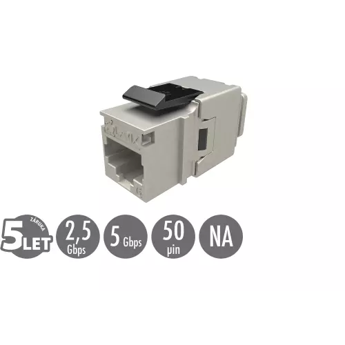 obrázek produktu Rychlozařezávací keystone Solarix CAT6 STP SXKJ-6-STP-BK-NA