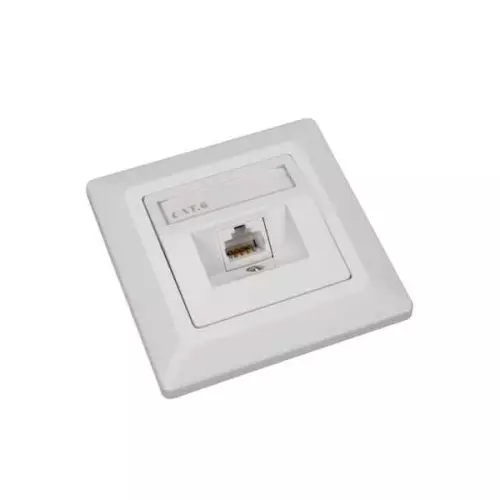 obrázek produktu Zásuvka Solarix CAT6 UTP 1 x RJ45 pod omítku bílá