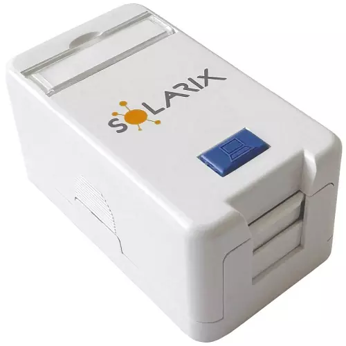 obrázek produktu Zásuvka modulární Solarix pro 1 keystone na omítku bílá SXMO-1-0-WH