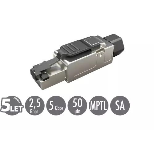 obrázek produktu Konektor MPTL univerzální RJ45 CAT6 STP samořezný SXRJ45-6-STP-BK-SA