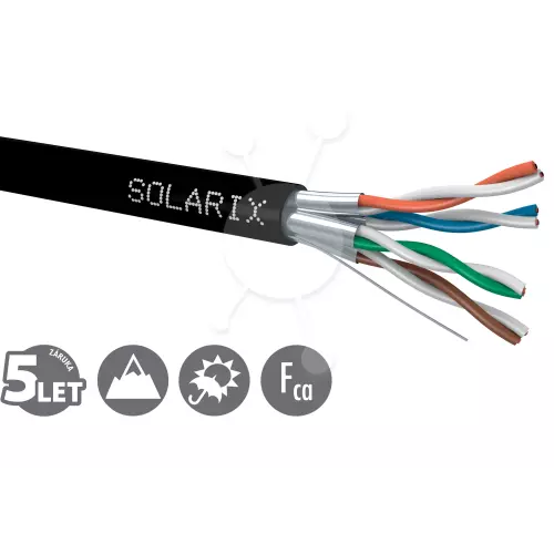 obrázek produktu Instalační kabel Solarix CAT6A STP PE Fca 500m/cívka venkovní SXKD-6A-STP-PE