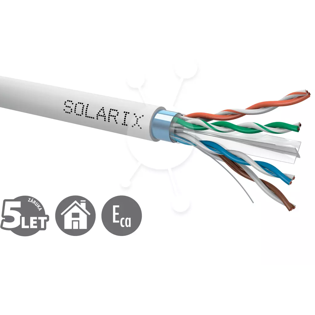 Obrázek produktu Instalační kabel Solarix CAT6 FTP PVC Eca 500m/cívka SXKD-6-FTP-PVC
