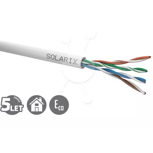 obrázek produktu Instalační kabel Solarix CAT5E UTP PVC Eca 1000m/cívka SXKD-5E-UTP-PVC