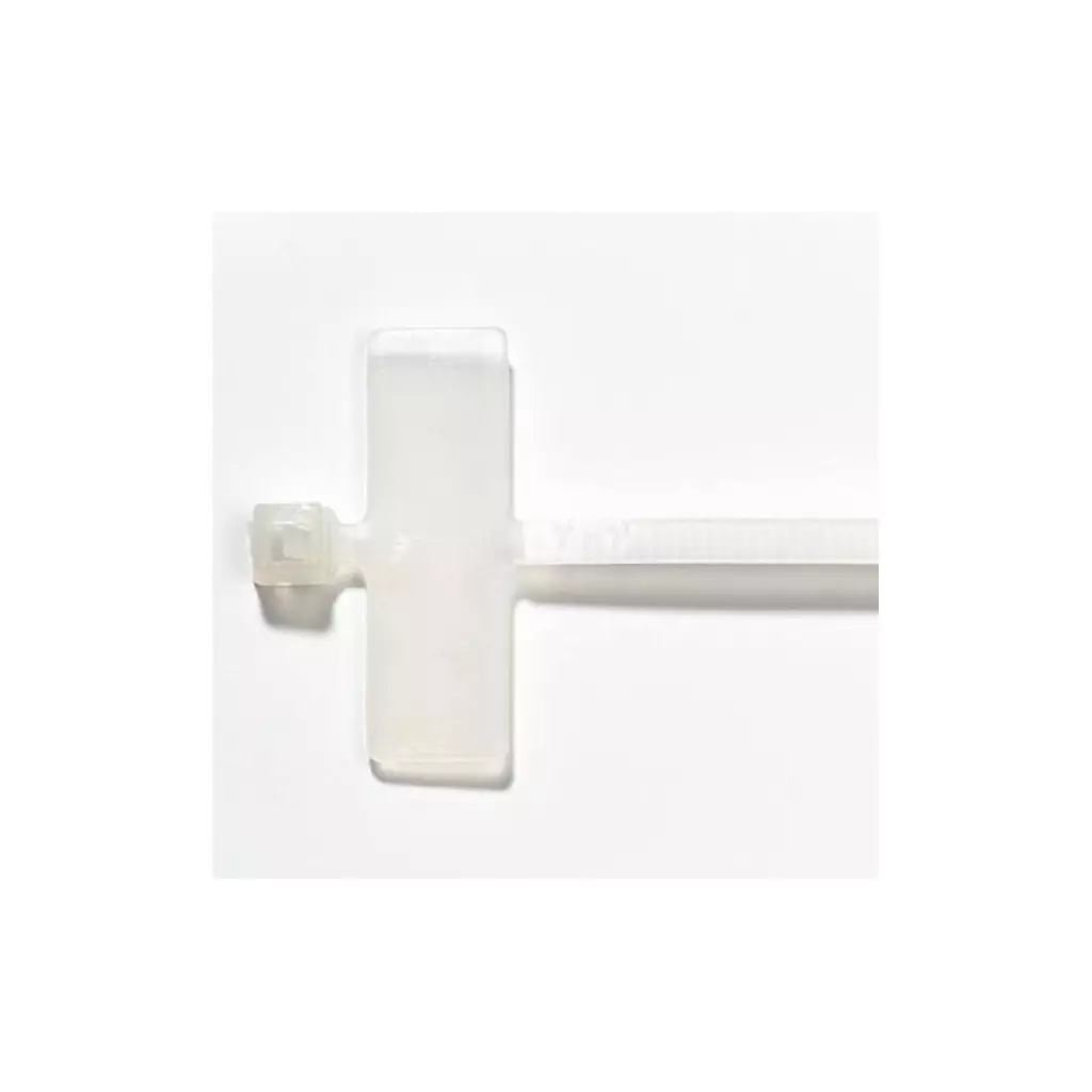 Obrázek produktu Stahovací pásek s popisovatelným štítkem 2,4x103mm, bílý, 100ks