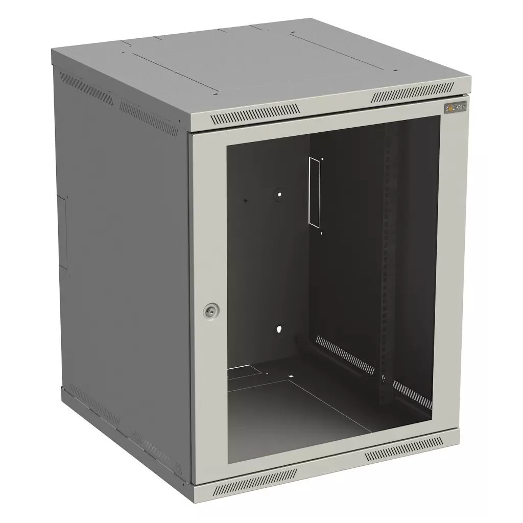 Obrázek produktu Rozvaděč nástěnný SENSA 15U 500mm, dveře sklo, RAL 7035, SENSA-15U-65-11-G