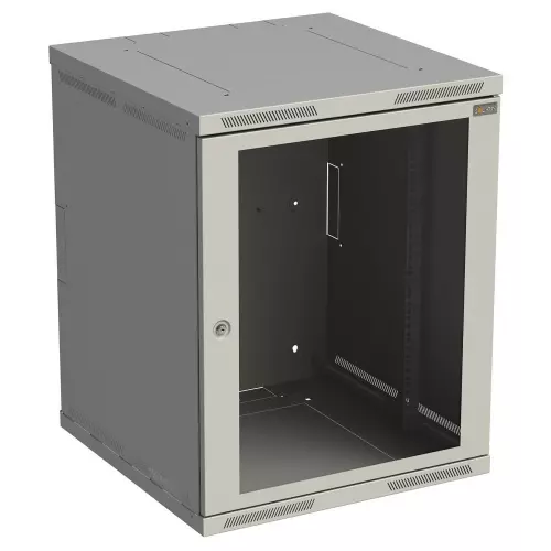 obrázek produktu Rozvaděč nástěnný SENSA 15U 500mm, dveře sklo, RAL 7035, SENSA-15U-65-11-G