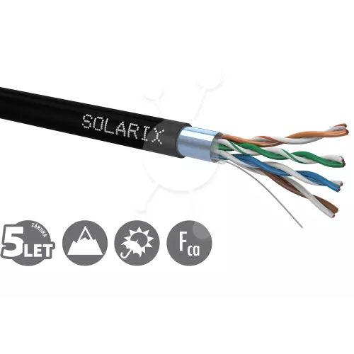 obrázek produktu Instalační kabel Solarix CAT5E FTP PE Fca venkovní 305m/box SXKD-5E-FTP-PE