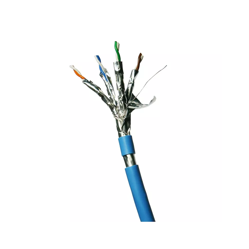 Obrázek produktu DATACOM F/FTP drát CAT6A Eca LSOH 500m cívka modrý