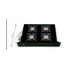 obrázek produktu 19" horiz.vent.j.4xVent.-220V/92W termost.2U černá