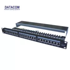 obrázek produktu DATACOM Patch panel 24p.CAT6 1U 3x8 LSA, STP 19\" černý s vyvázáním