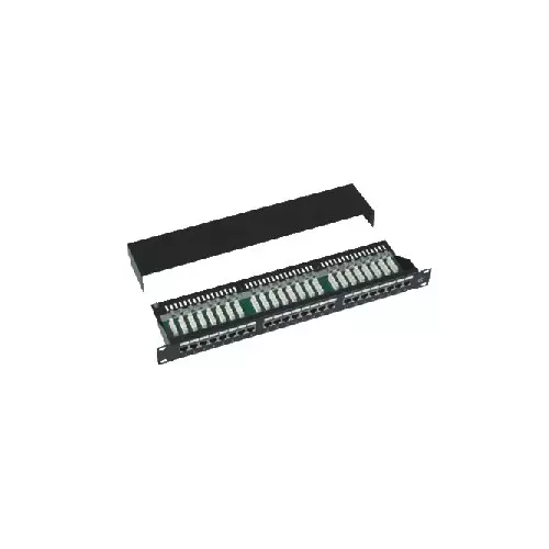 obrázek produktu DATACOM Patch panel Cat5e 24p.1U,STP,19",černý,vyvázání