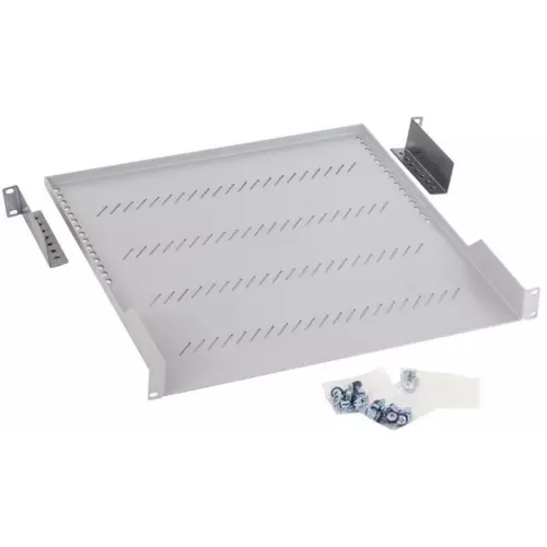 obrázek produktu 19" police A1 s perforací 450mm, max.40kg šedá