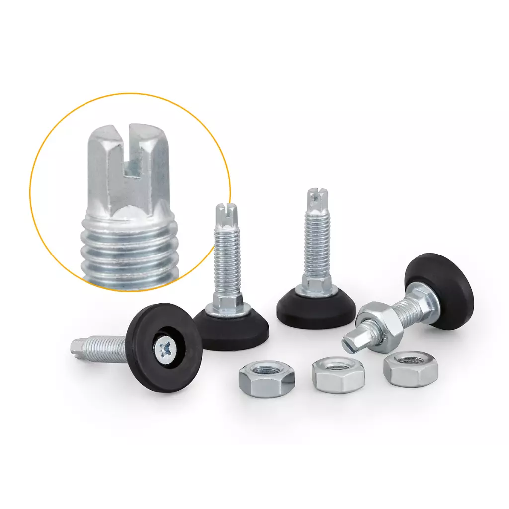 Obrázek produktu Sada nivelačních nožiček pro stoj.rack, nastavitelné