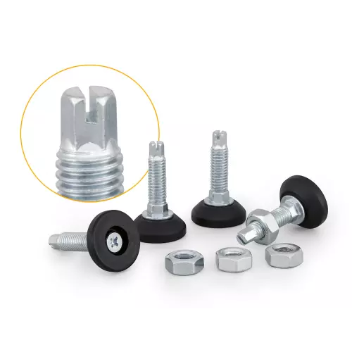 obrázek produktu Sada nivelačních nožiček pro stoj.rack, nastavitelné