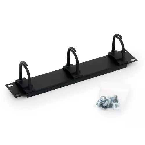 obrázek produktu 10" vyvazovací panel černý 1U 3x plast