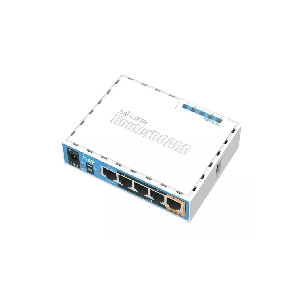 Obrázek produktu Mikrotik RB951Ui-2nD,650MHz, hAP, 5xLAN, 2,4GHZ