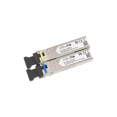 obrázek produktu MikroTik pár SFP S-3553LC20D, SM, 20km, 1.25G, 1x LC