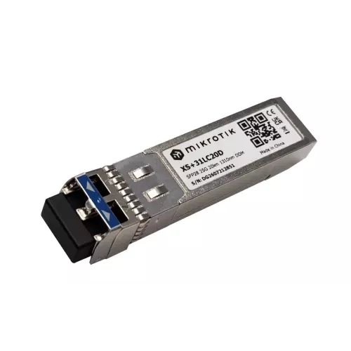 obrázek produktu MikroTik XS+31LC20D, SFP/SFP+/SFP28, 1/10/25G, SM, 20km, 1310nm