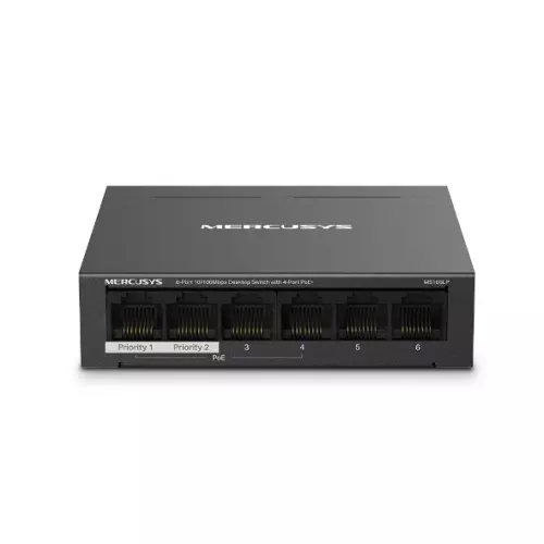 obrázek produktu Mercusys MS106LP 6xFE desktop switch 4xPoE+