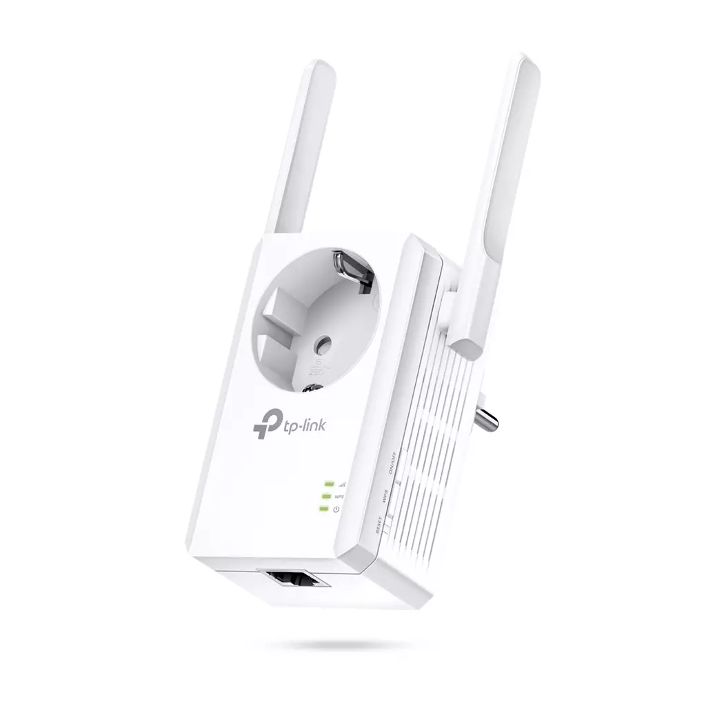 Obrázek produktu TP-Link TL-WA860RE 300Mbps Wifi N Range Ext./AP, 1x10/100 RJ45, s průchozí zásuvkou, power schedule