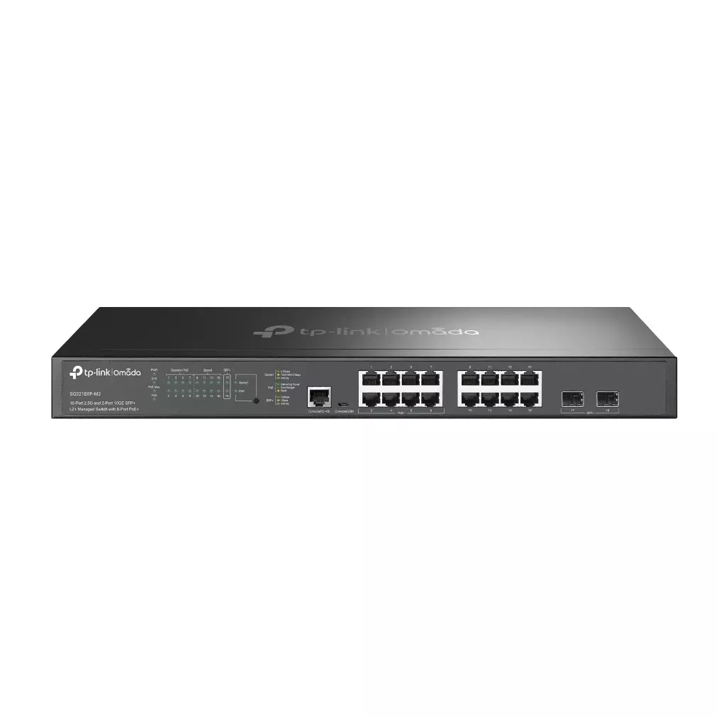 Obrázek produktu TP-Link SG3218XP-M2 16x2.5G 2xSFP+ L2+8xPOE+ Omada switch