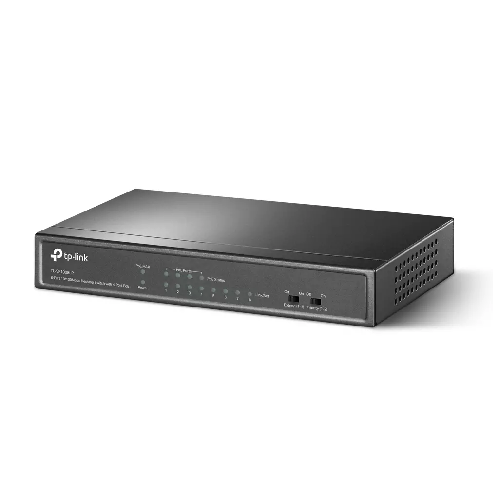 Obrázek produktu TP-link  TL-SF1008LP 8x10/100 (4xPOE) 41W Desktop kovový CCTV Switch