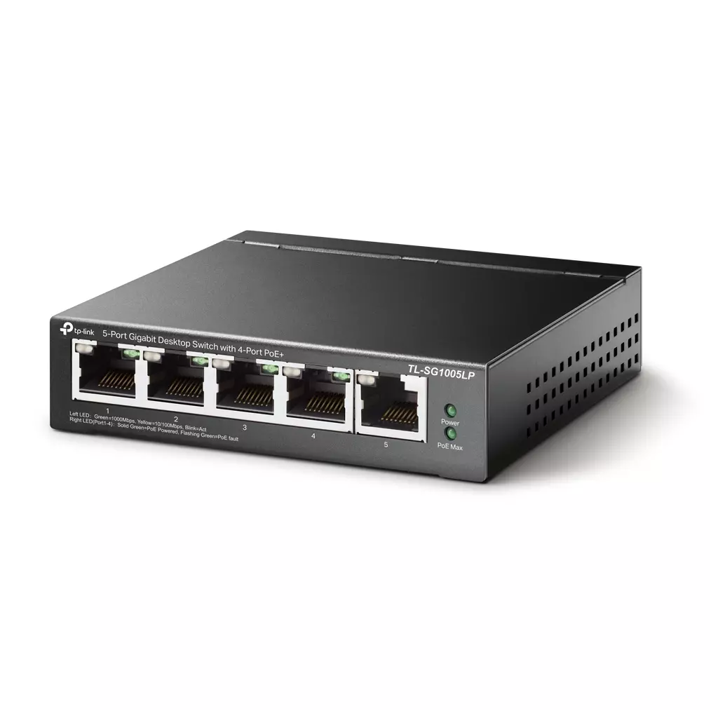 Obrázek produktu TP-Link TL-SG1005LP 5xGb (4POE+) 40W Desktop Steel Switch