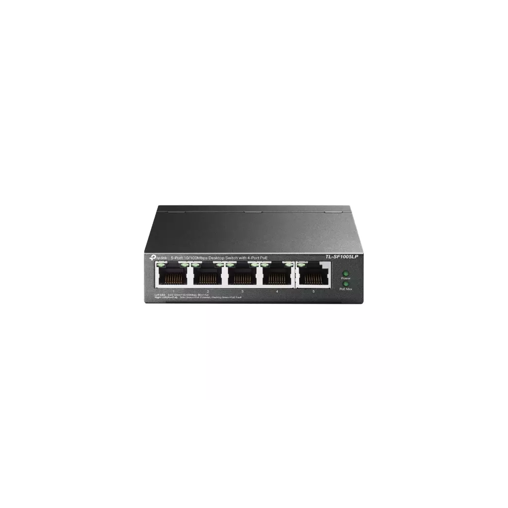 Obrázek produktu TP-Link TL-SF1005LP 5x10/100 (4xPOE) 41W Desktop Steel CCTV Switch