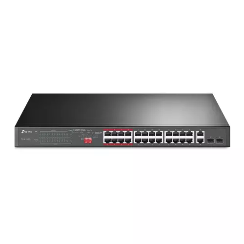 obrázek produktu TP-Link TL-SL1226P 24xFE POE+ 250W 2xGb 2xSFP CCTV switch