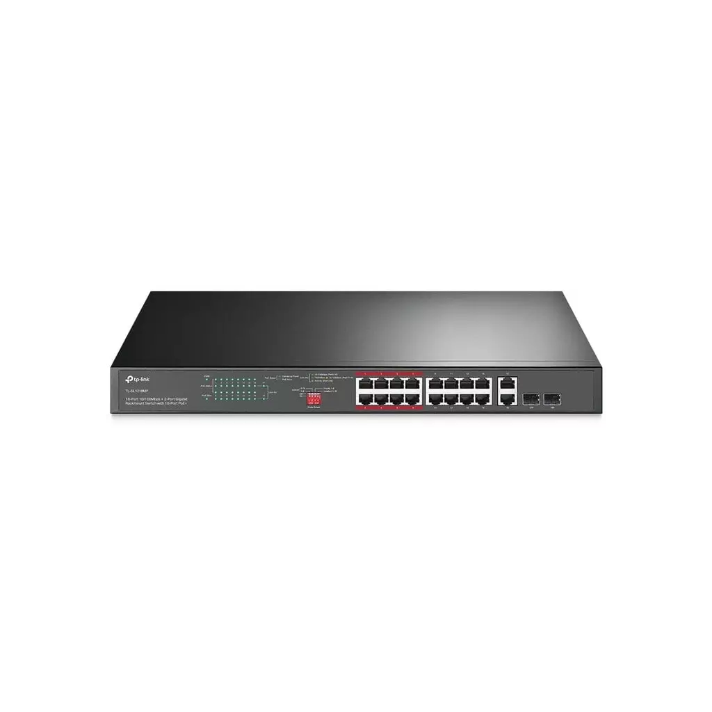 Obrázek produktu TP-Link TL-SL1218MP ver.2 16xFE 2xGb 2xSFP Unmanaged CCTV Switch 150W POE+