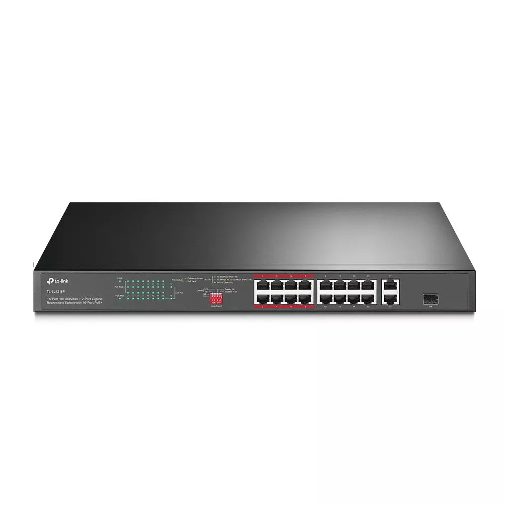 Obrázek produktu TP-Link TL-SL1218P 16xFE POE+ 150W 2xGb nonPOE,1xSFP CCTV switch
