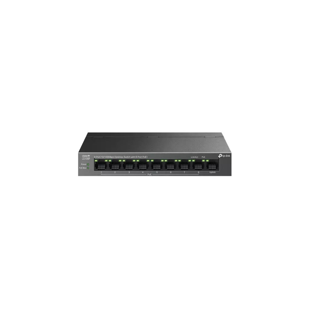 Obrázek produktu TP-Link LS109P 9x10/100 (8xPOE+) Desktop switch