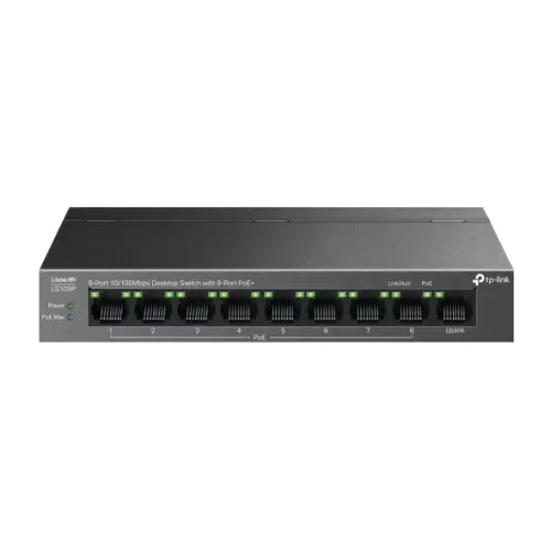 obrázek produktu TP-Link LS109P 9x10/100 (8xPOE+) Desktop switch