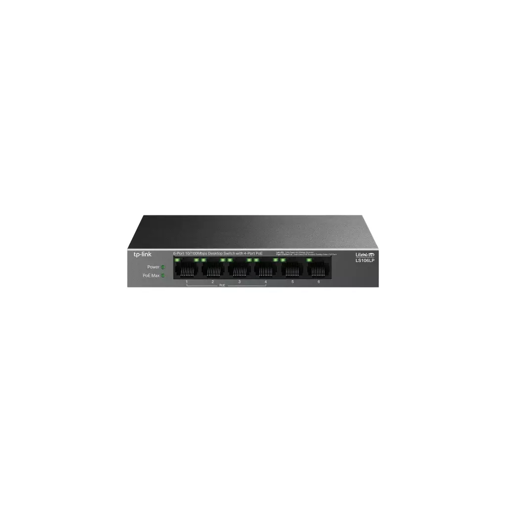 Obrázek produktu TP-Link LS106LP 6x10/100 (4xPOE) Desktop switch